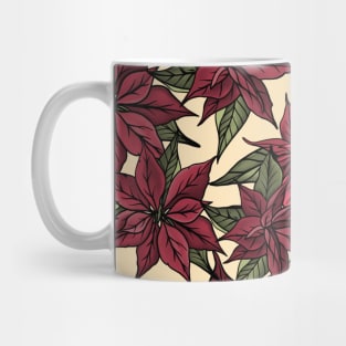 Poinsettia Pattern Mug